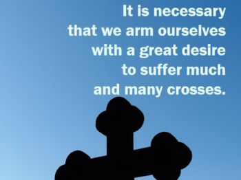 About suffering and crosses in our lives